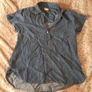 J. Crew Blue Denim Blouse
